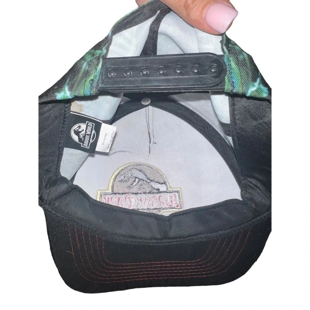 ▶️ Jurassic Park ◀️ Multi Color Flat Bill Snap Back Hat.